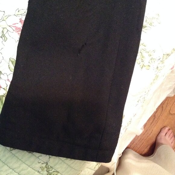 Vintage Early-1960s Black Double-Breasted Skirt Suit - Picture 5 of 6